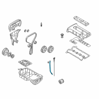 OEM 2000 Kia Sephia Oil Gauge Pipe Assembly Diagram - 0K25R10440A