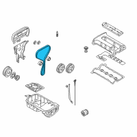 OEM 1998 Kia Sephia Belt-Timing Diagram - 243122Y000