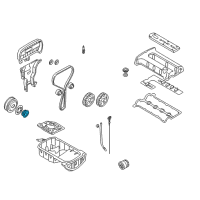 OEM 1998 Kia Sephia PULLEY-TBCRANK Diagram - 0K24711321A