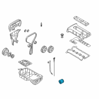 OEM 1995 Kia Sephia Engine Oil Filter Assembly Diagram - 263002Y500