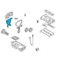 OEM 2000 Kia Sephia Cover-TBELT, Lower Diagram - 0K2A510501