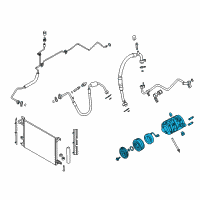 OEM 2014 Ford Mustang Compressor Assembly Diagram - BR3Z-19703-B