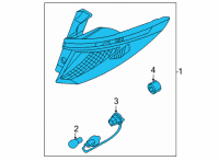 OEM 2022 Hyundai Tucson LAMP ASSY-REAR COMB OUTSIDE, LH Diagram - 92401-CW000