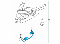 OEM Hyundai HOLDER & WIRING-REAR COMBI, O/S Diagram - 92491-CW000