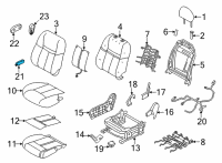 OEM Nissan Switch Assy-Front Seat, RH Diagram - 87016-4BY0A