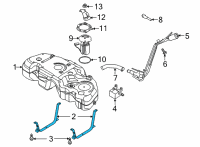 OEM 2022 Lincoln Corsair STRAP ASY - FUEL TANK Diagram - LX6Z-9054-D