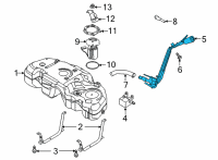 OEM 2022 Ford Escape PIPE - FUEL FILLER Diagram - LX6Z-9034-W