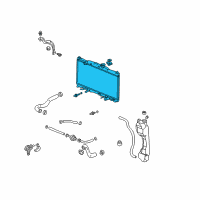 OEM 2004 Honda CR-V Radiator (Denso) Diagram - 19010-PPL-A51