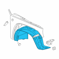 OEM 2002 Jeep Liberty Shield-Front Fender Diagram - 55360144AG