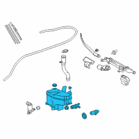 OEM 2014 Lexus LS600h Jar, HEADLAMP Cleaner Diagram - 85355-50090