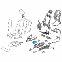 OEM 2020 Lexus RX350 Switch, Front Power Seat Diagram - 84922-0E040