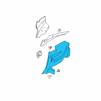 OEM 2009 Ford Mustang Quarter Trim Panel Diagram - 5R3Z-6331012-AAA