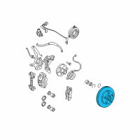 OEM Lincoln Navigator Hub & Rotor Diagram - 6L1Z-1125-A