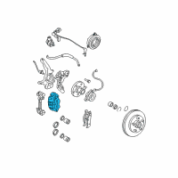 OEM Lincoln Navigator Caliper Assembly Diagram - 2L1Z-2B120-BA