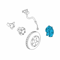 OEM 1998 Chevrolet Corvette Caliper Kit, Front Brake Light Diagram - 12530683