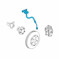 OEM 2000 Chevrolet Corvette Hose Asm, Front Brake Diagram - 19366737