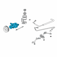 OEM 1996 BMW 750iL Exchange Power Steering Pump Diagram - 32-41-1-092-015