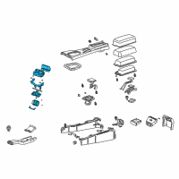 OEM Lincoln LS Cup Holder Diagram - XW4Z5413562BAB