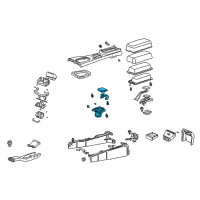 OEM 2001 Lincoln LS Cup Holder Diagram - XW4Z5413562AAF