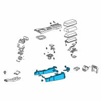 OEM 2002 Lincoln LS Console Diagram - XW4Z54045A36AAA