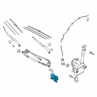 OEM 2017 Kia Optima Windshield Wiper Motor Assembly Diagram - 98110D4000