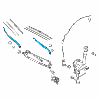 OEM 2017 Kia Optima Windshield Wiper Arm Assembly Driver Diagram - 98311D4000