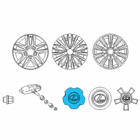OEM Lexus Cover Sub-Assembly, Wheel Diagram - 4260B-60230
