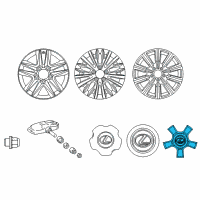 OEM Lexus Cover Sub-Assembly, Wheel Diagram - 4260B-60440