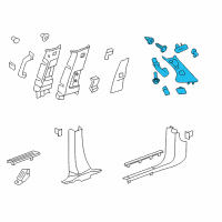 OEM 2016 Chevrolet Traverse Weatherstrip Pillar Trim Diagram - 23426709