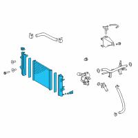 OEM 2010 Toyota FJ Cruiser Radiator Assembly Diagram - 16400-75454