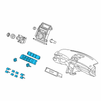 OEM 2012 Acura RL Display Assembly, Automatic Air Conditioner (Rubber Gray) Diagram - 79650-SJA-A11ZA