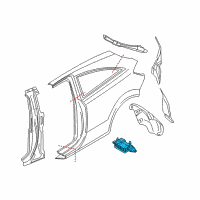 OEM Saturn Astra Actuator, Fuel Tank Filler Door Lock Diagram - 13208157