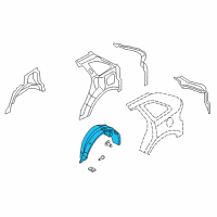 OEM Lincoln MKX Wheelhouse Liner Diagram - 7A1Z-7828370-A