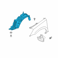 OEM 2009 Nissan Quest Protector-Front Fender, RH Diagram - 63842-CK000