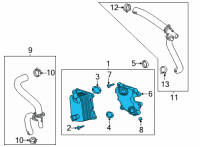 OEM 2020 Cadillac CT4 Oil Cooler Assembly Diagram - 12699975