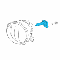 OEM 2020 Toyota RAV4 Fog Lamp Bulb Diagram - 90981-13090