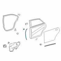 OEM 2018 Toyota Avalon Front Weatherstrip Diagram - 67896-07010