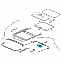 OEM Acura RLX Motor Assembly, Sunroof Diagram - 70450-TY2-A01