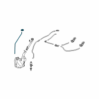 OEM 2012 Acura TL Cap Assembly, Mouth Diagram - 76802-TK4-A01