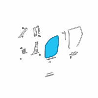 OEM Toyota Highlander Surround Weatherstrip Diagram - 62311-0E040-B0