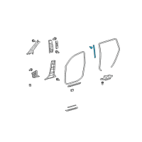 OEM 2011 Toyota Highlander Upper Weatherstrip Diagram - 67866-0E030