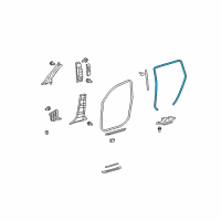 OEM 2008 Toyota Highlander Surround Weatherstrip Diagram - 62331-0E040-C0