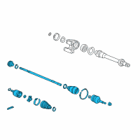 OEM Honda Accord Driveshaft Assembly, Passenger Side Diagram - 44305-SDC-A51