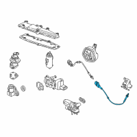 OEM 2000 Honda Civic Sensor, Rear Oxygen Diagram - 36532-P2E-A51
