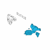 OEM 2008 Kia Rondo Exhaust Manifold Assembly Diagram - 2850025450
