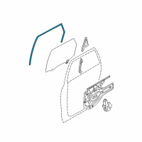 OEM 2006 Hyundai Tucson Run Assembly-Rear Door Window Glass LH Diagram - 83530-2E000