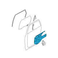 OEM Hyundai Tucson Rear Right Power Window Regulator Assembly Diagram - 83406-2E000