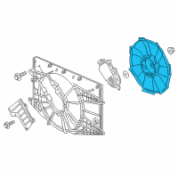 OEM 2016 Honda Civic Fan Complete, Cooling Diagram - 19020-5AA-A01
