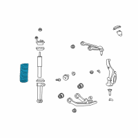 OEM 2010 Jeep Liberty Front Coil Spring Diagram - 52109885AE