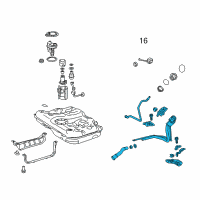 OEM Lexus ES350 Pipe Assembly, Fuel Tank Diagram - 77210-33411